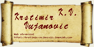 Krstimir Vujanović vizit kartica